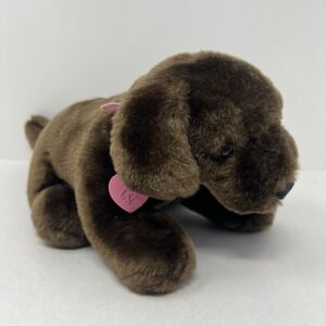Barbie Brown Dog Plush Animal Whines and Growls Heart Lights Up heart Mattel